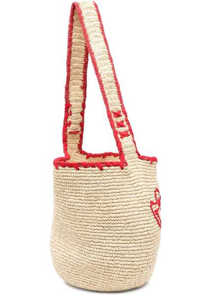 Genti de umar Marni Medium Nassa Shoulder Bag NATURAL/RED Femei (BM 18504250) 3
