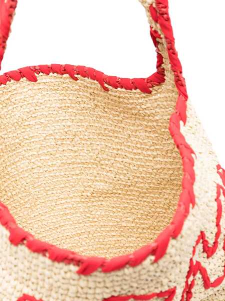 Genti de umar Marni Medium Nassa Shoulder Bag NATURAL/RED Femei (BM 18504250) 5