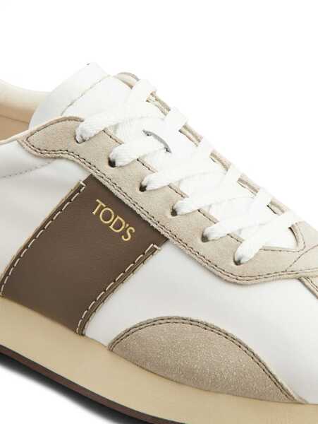 Sneakers TODS Leather And Fabric Sneaker BEIGE Femei (BM 18504292) 5
