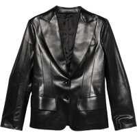 Sacouri office Leather Jacket With Spear Lapels Femei
