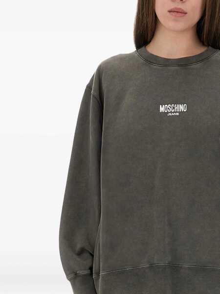 Bluze de trening MOSCHINO JEANS Sweatshirt With Logo GREY Femei (BM 18504334) 4