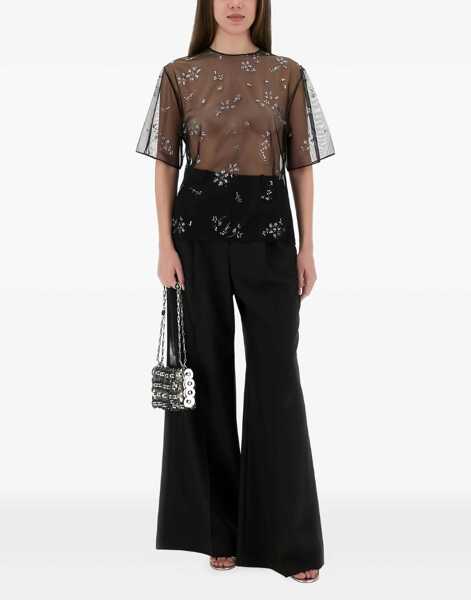 Bluze RABANNE Transparent Top With Applications BLACK Femei (BM 18504340) 2