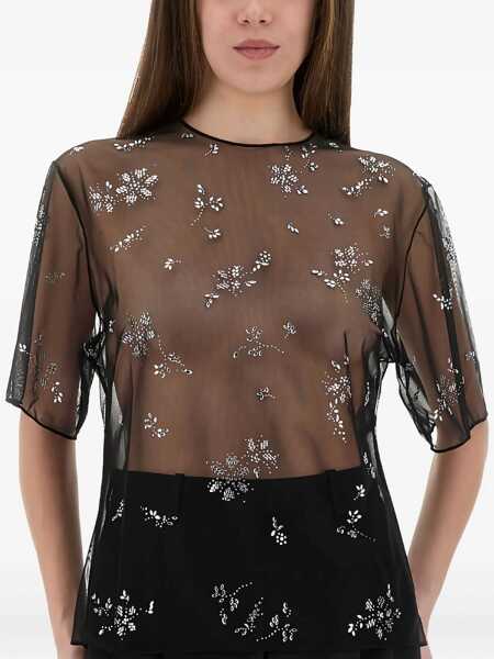 Bluze RABANNE Transparent Top With Applications BLACK Femei (BM 18504340) 1