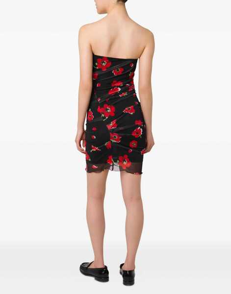 Fuste casual MOSCHINO JEANS Floral Mesh Skirt BLACK Femei (BM 18504346) 3