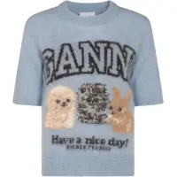 Tricouri "Puppies" Knitted T-Shirt Femei