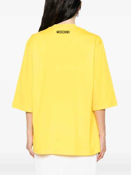 Tricouri Moschino Smile T-Shirt YELLOW Femei (BM 18504352) 4