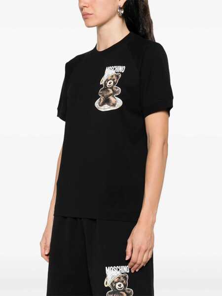 Tricouri Moschino T-Shirt With Teddy Print BLACK Femei (BM 18504355) 3