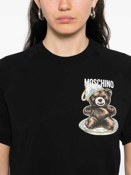 Tricouri Moschino T-Shirt With Teddy Print BLACK Femei (BM 18504355) 5