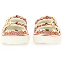 Incaltaminte Valentino Garavani Dama - Sneakers Valentino Garavani Velvet Dollyboard Ballerina Sneaker PINK Femei (BM 18504367) - B-mall.ro