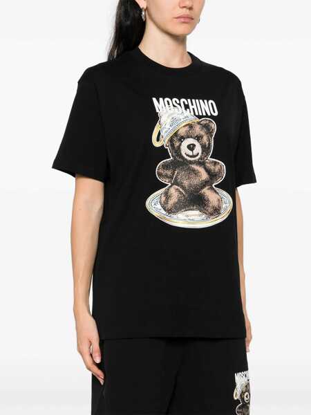 Tricouri Moschino T-Shirt With Teddy Print BLACK Femei (BM 18504370) 3