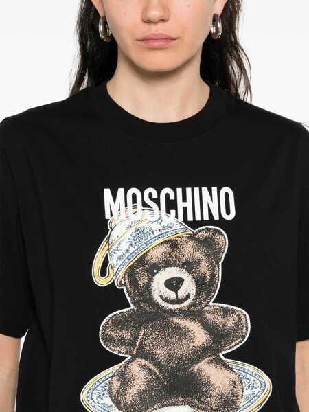 Tricouri Moschino T-Shirt With Teddy Print BLACK Femei (BM 18504370) 5