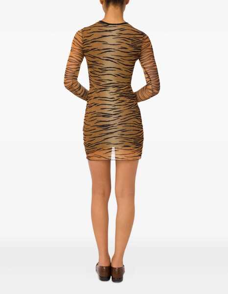 Rochii casual MOSCHINO JEANS Animal Print Mesh Dress ANIMALIER Femei (BM 18504382) 3