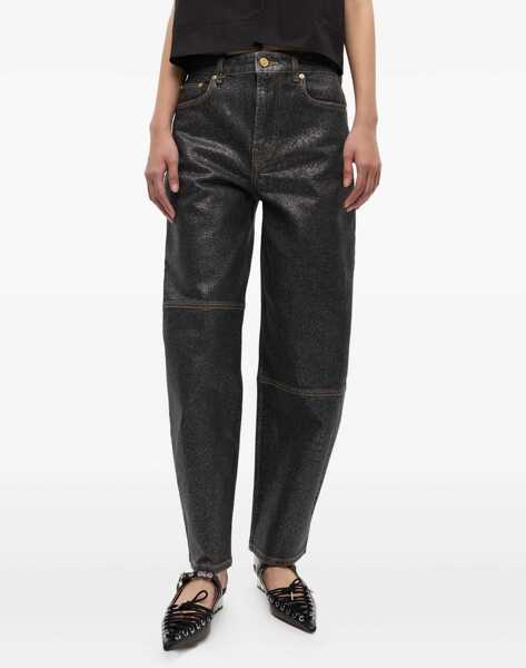 Blugi skinny Ganni Stary Jeans In Sparkling Foil BLACK Femei (BM 18504394) 3