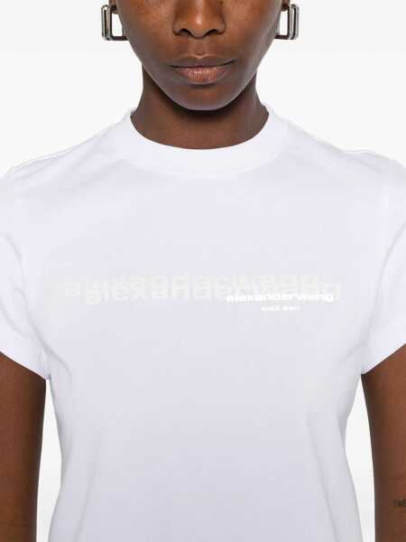 Tricouri Alexander Wang T-Shirt With Logo WHITE Femei (BM 18504400) 5
