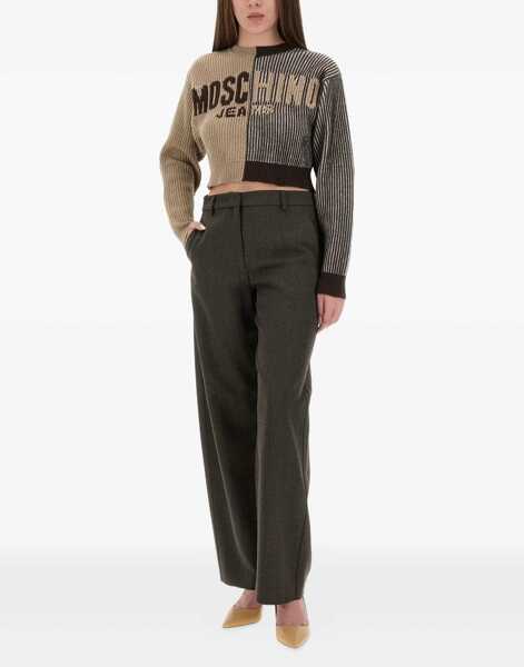 Pantaloni casual MOSCHINO JEANS Wide Leg Pants GREY Femei (BM 18504403) 2