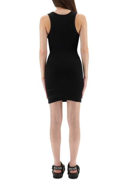 Rochii casual MOSCHINO JEANS Dress With Logo BLACK Femei (BM 18504415) 3