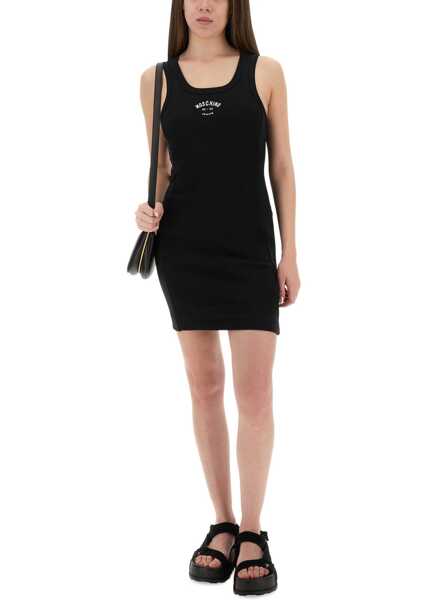 Rochii casual MOSCHINO JEANS Dress With Logo BLACK Femei (BM 18504415) 4