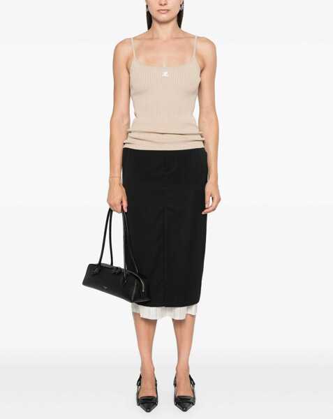 Bluze COURRGES Reedition Knit Tank Top BEIGE Femei (BM 18504418) 2