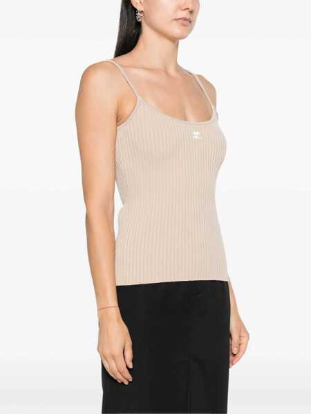 Bluze COURRGES Reedition Knit Tank Top BEIGE Femei (BM 18504418) 3