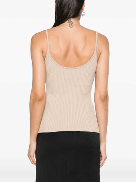 Bluze COURRGES Reedition Knit Tank Top BEIGE Femei (BM 18504418) 4