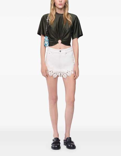 Tricouri RABANNE Cropped T-Shirt GREEN Femei (BM 18504433) 2