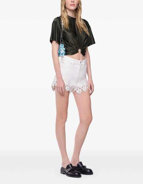 Tricouri RABANNE Cropped T-Shirt GREEN Femei (BM 18504433) 3