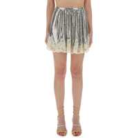 Fuste casual Metal Mesh And Lace Skirt Femei