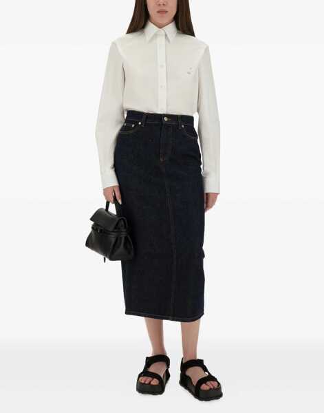 Bluze Moschino Shirt With Goose Embroidery WHITE Femei (BM 18504448) 2