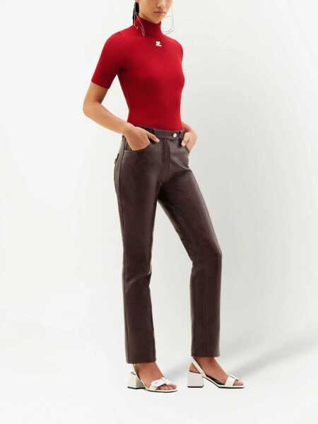 Tricouri COURRGES Reedition Knitted T-Shirt RED Femei (BM 18504451) 3