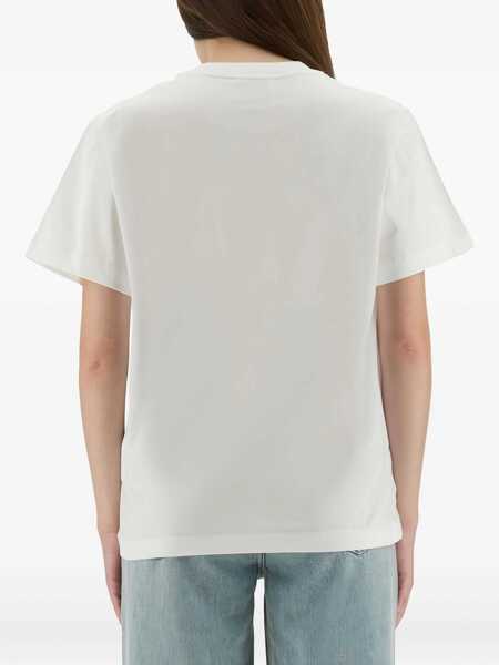 Tricouri MOSCHINO JEANS T-Shirt With Print WHITE Femei (BM 18504454) 4