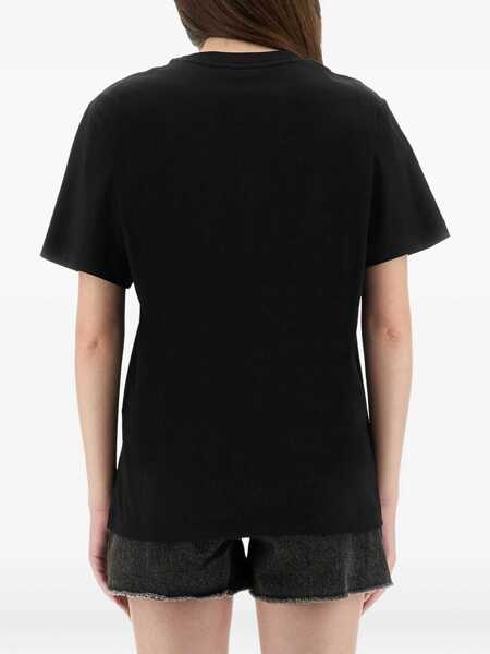 Tricouri MOSCHINO JEANS T-Shirt With Print BLACK Femei (BM 18504466) 4