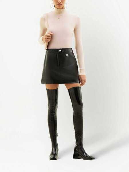 Fuste casual COURRGES Vinyl Mini Skirt Reedition BLACK Femei (BM 18504478) 2