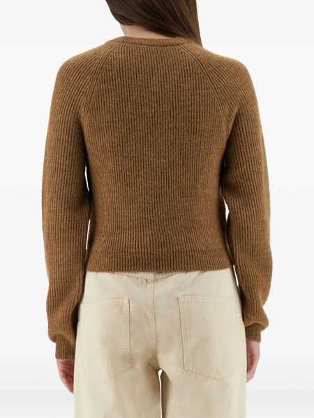 Pulovere casual Moschino Cropped Shirt BROWN Femei (BM 18504484) 3