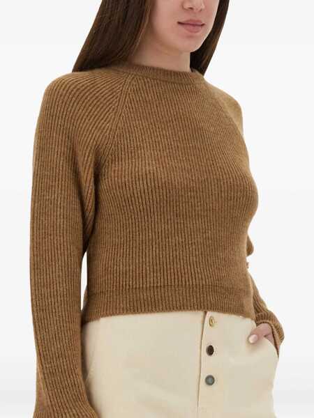 Pulovere casual Moschino Cropped Shirt BROWN Femei (BM 18504484) 4