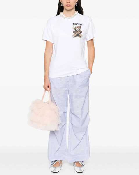 Tricouri Moschino T-Shirt With Teddy Print WHITE Femei (BM 18504487) 2