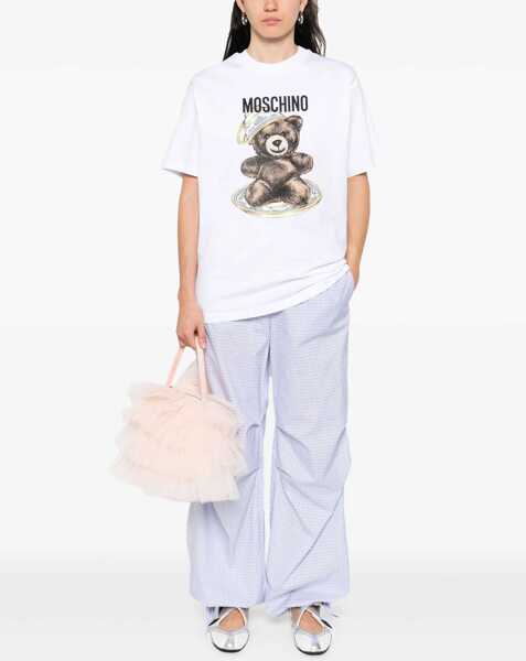 Tricouri Moschino T-Shirt With Teddy Print WHITE Femei (BM 18504490) 2