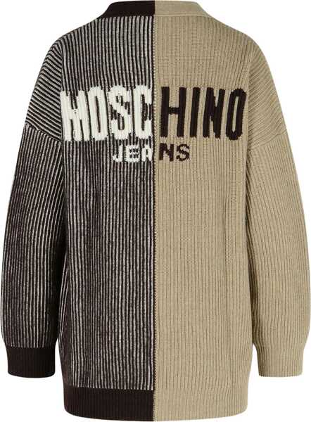 Cardigane MOSCHINO JEANS Cardigan With Inlay Logo BROWN Femei (BM 18504496) 2