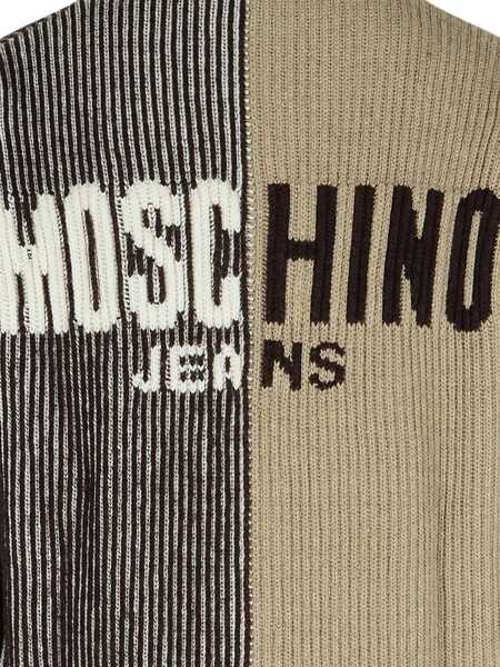 Cardigane MOSCHINO JEANS Cardigan With Inlay Logo BROWN Femei (BM 18504496) 4