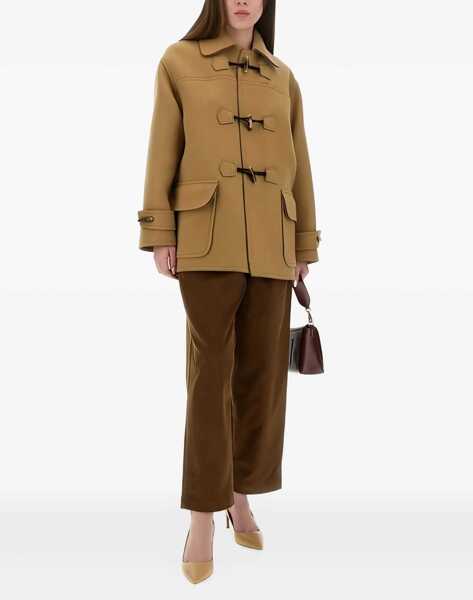 Pantaloni casual MOSCHINO JEANS Corduroy Pants BROWN Femei (BM 18504505) 2