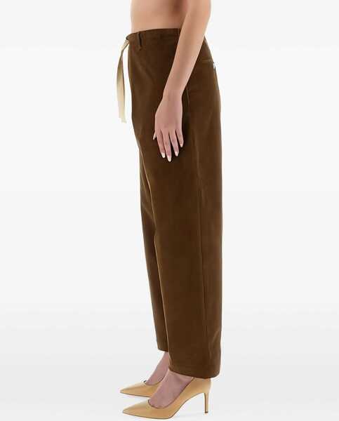 Pantaloni casual MOSCHINO JEANS Corduroy Pants BROWN Femei (BM 18504505) 3