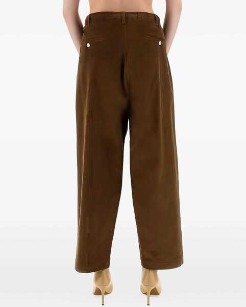 Pantaloni casual MOSCHINO JEANS Corduroy Pants BROWN Femei (BM 18504505) 4