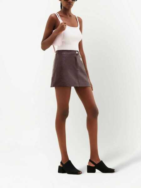 Fuste casual COURRGES Vinyl Mini Skirt Reedition BORDEAUX Femei (BM 18504517) 3