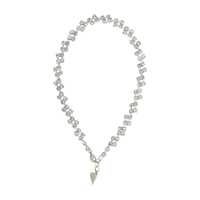 Bijuterii Forte_forte Metallic Necklace With Heart-Shaped Clasp And Cryatal Embellishments In Brass Woman