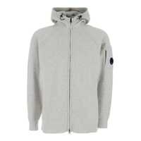 Cardigane Grey Cardigan With Drawstring Hood And Logo Plaque On The Sleeve In Wool Blend Man Barbati