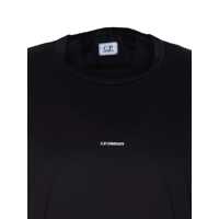 Tricouri C.P. Company pentru Barbati - Tricouri C.P. Company Black Crewneck T-Shirt With Logo Lettering On The Front In Cotton Man Black Barbati (BM 18506019) - B-mall.ro