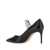 Casadei Black Pumps With Crystal Embellished Strap And High Stiletto Heel In Leather Woman Black