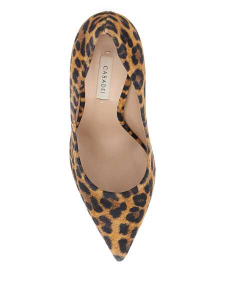 Pantofi cu toc Casadei Malesia Brown Pumps With High Stiletto Heel And Leopard Motif In Suede Woman BROWN Femei (BM 18506124) 2
