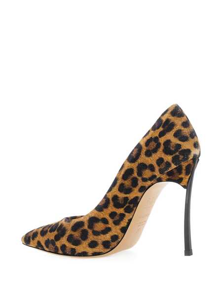Pantofi cu toc Casadei Malesia Brown Pumps With High Stiletto Heel And Leopard Motif In Suede Woman BROWN Femei (BM 18506124) 3