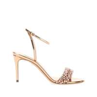 Pantofi cu toc 'Starlink' Pink Sandals With High Stiletto Heel And Braided Embellishment In Ecoleather Woman Femei