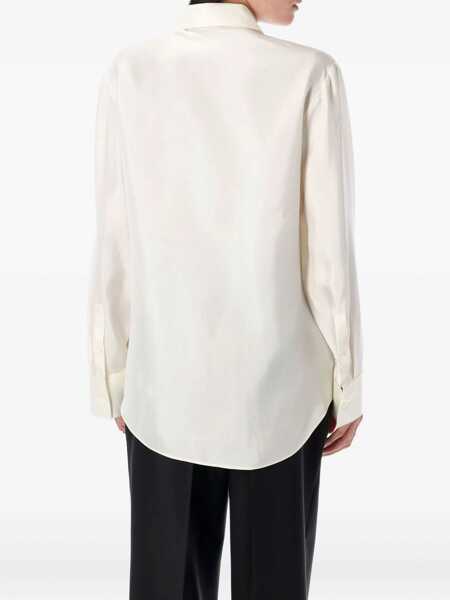Camasi ROHE Rhe Silk Knotted Shirt Beige Femei (BM 18506784) 2